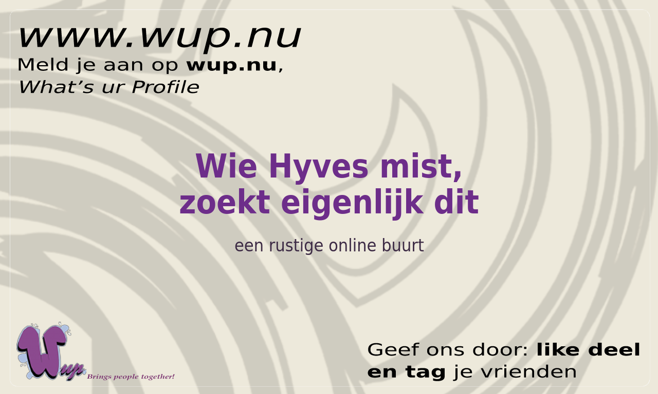 Meld je aan op wup.nu